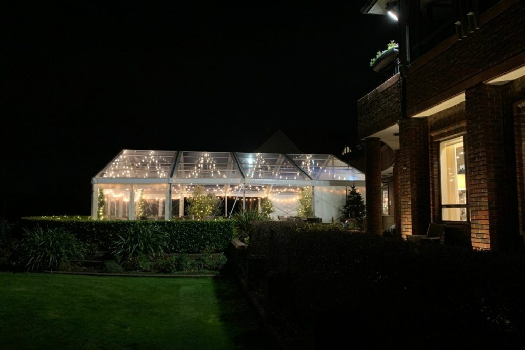 clear wedding marquee